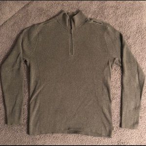 Michael Kors Gray Quarter Zip Sweater
